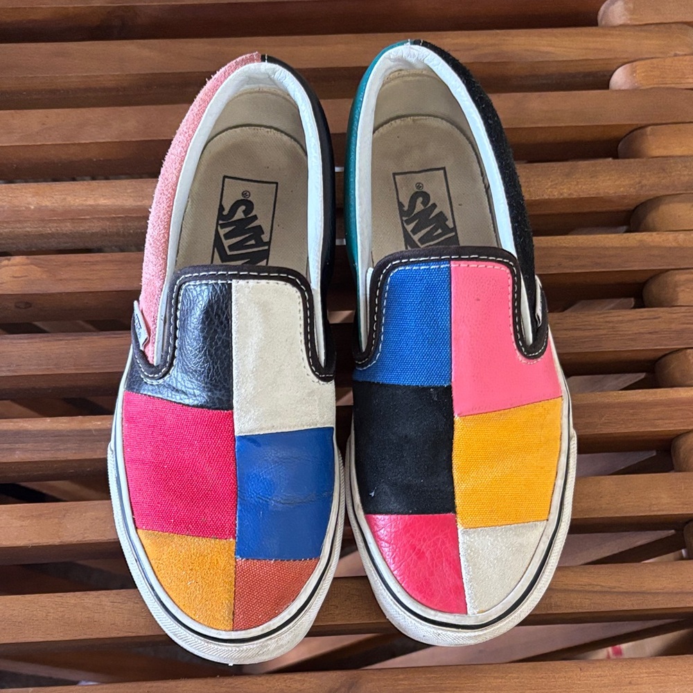 Vans Rare Colorful Patchwork Slip-On Sneakers